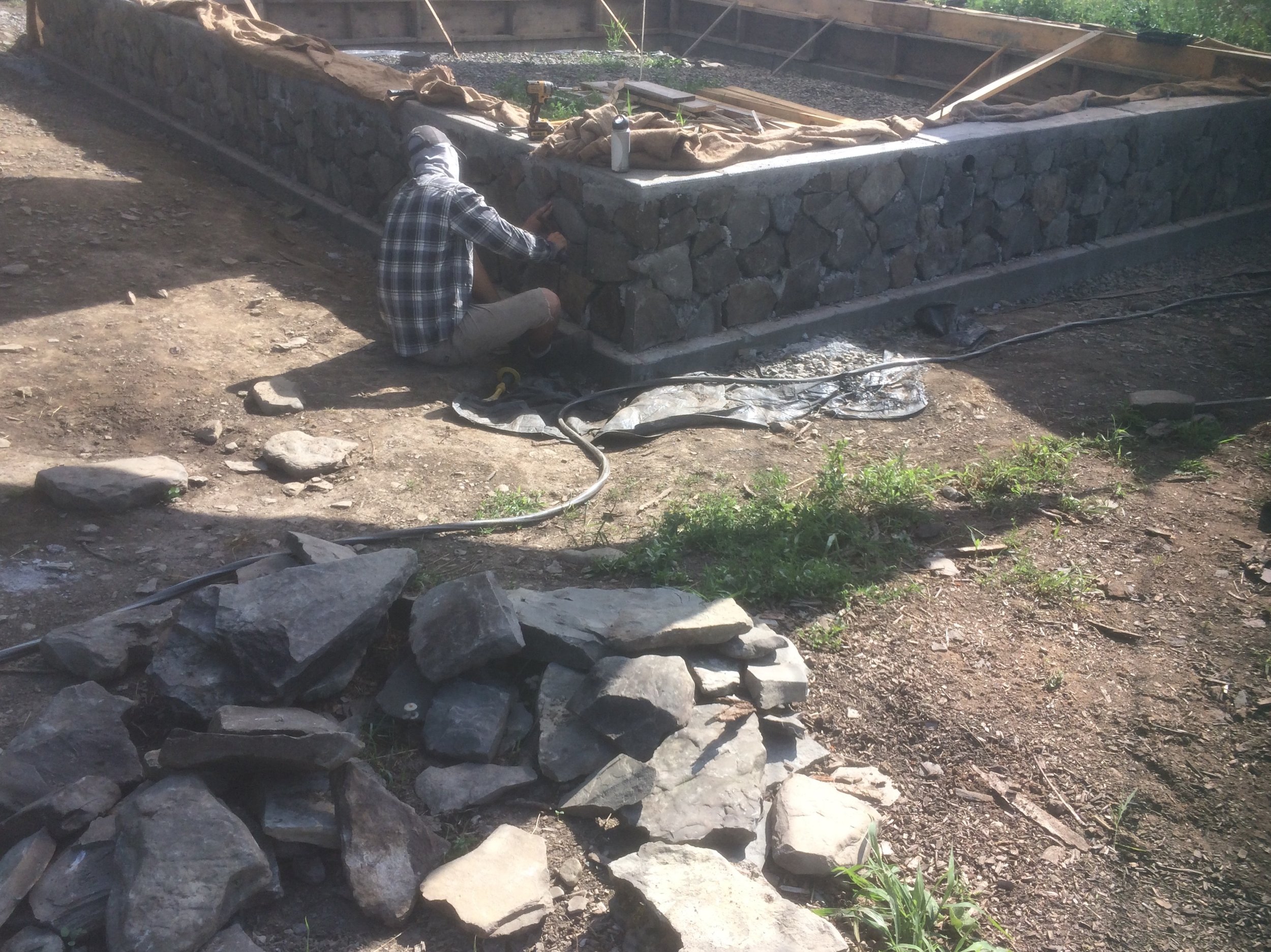 Slip Form Stone & Rubble Trench Foundation Workshop