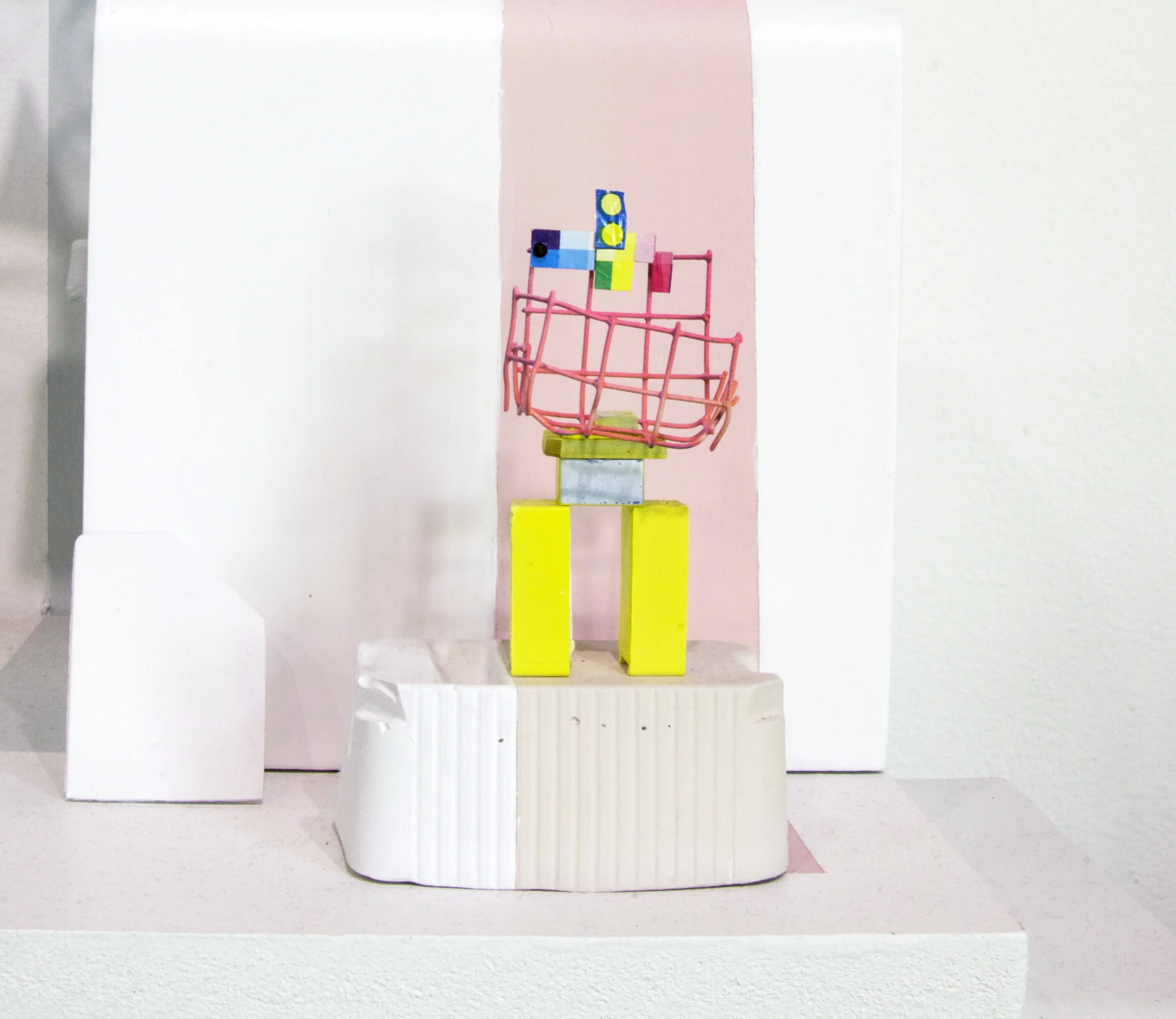 A STORY THAT WILL GO MUCH FARTHER Metal cage, circuit board, printer's color blocks 2015 2'' x 2'' x 0.5''