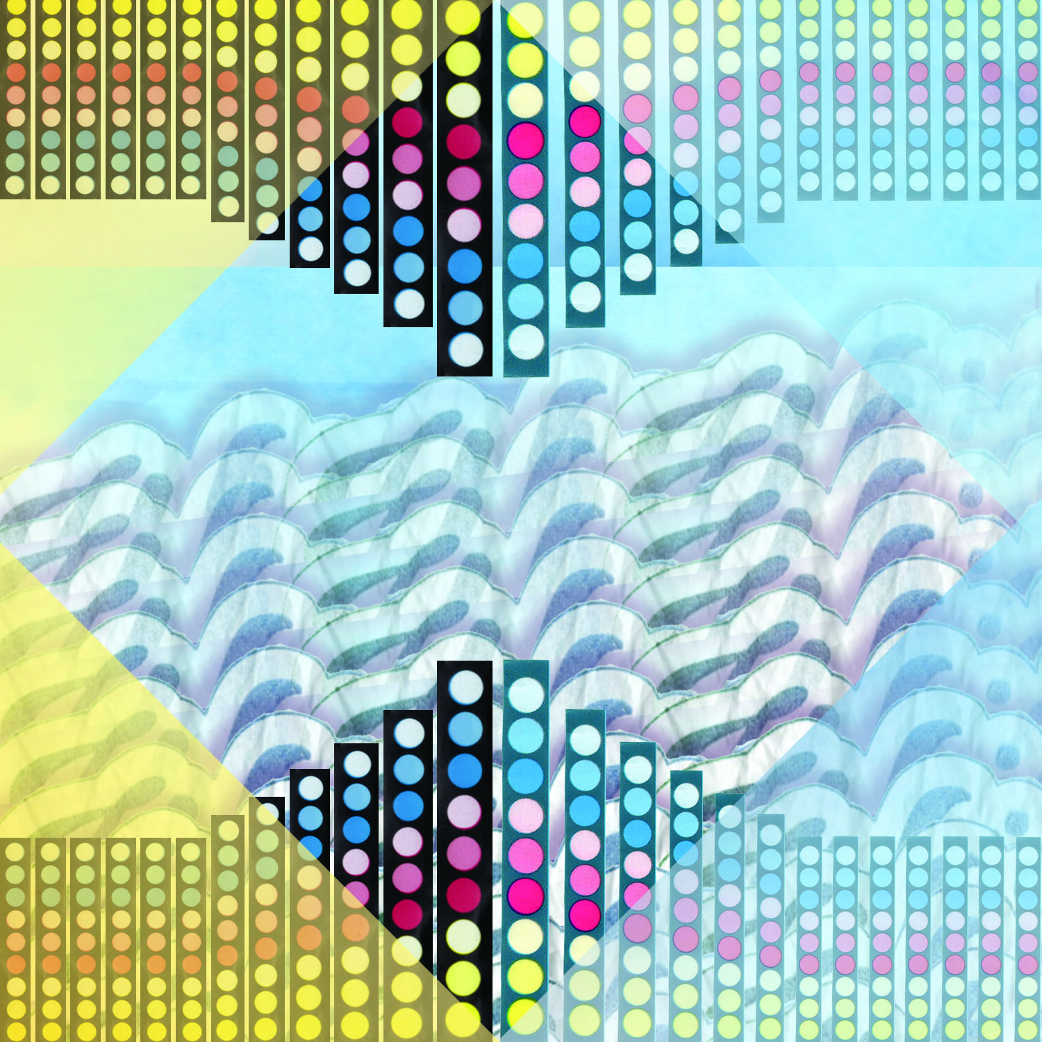 Snack Clouds 2021 Digital collage (scanned material: Whidbey Doughnuts to-go bag, be