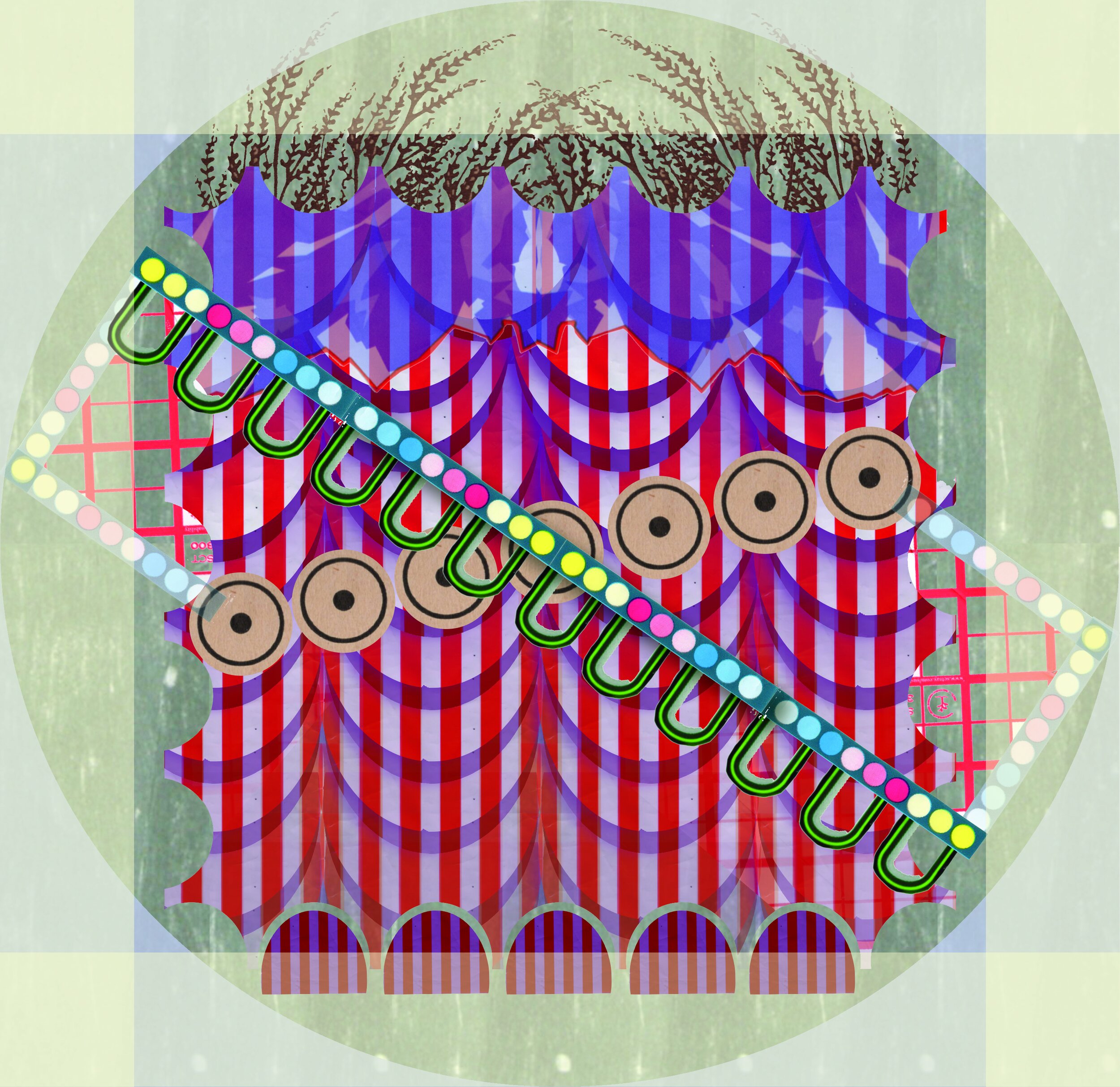 Potato Chip Garden 2021 Digital collage (scanned material: potato chip bag, takeout sa