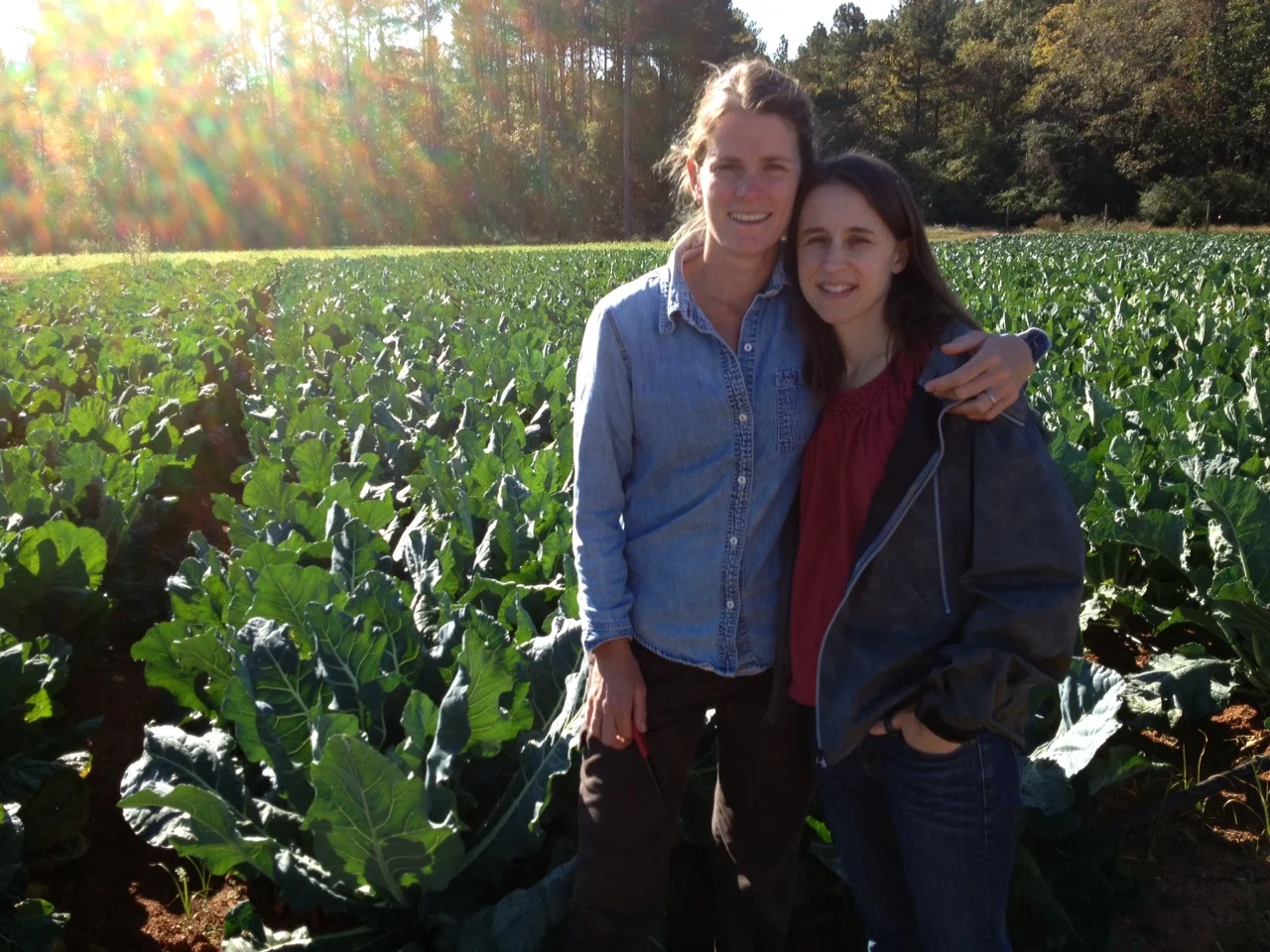 Celia and Liz in Brassica Field