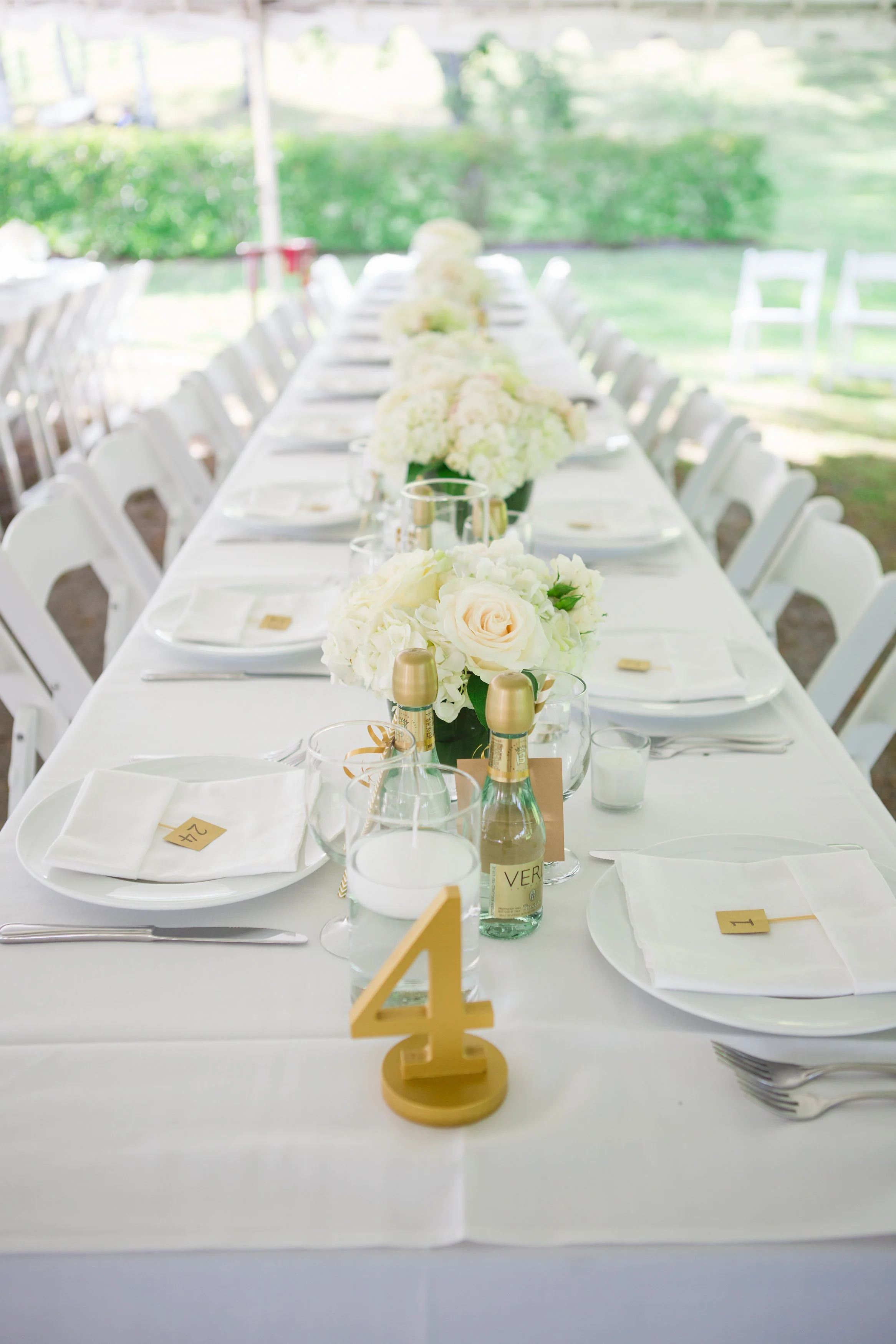 Banquet Tables with White Linens