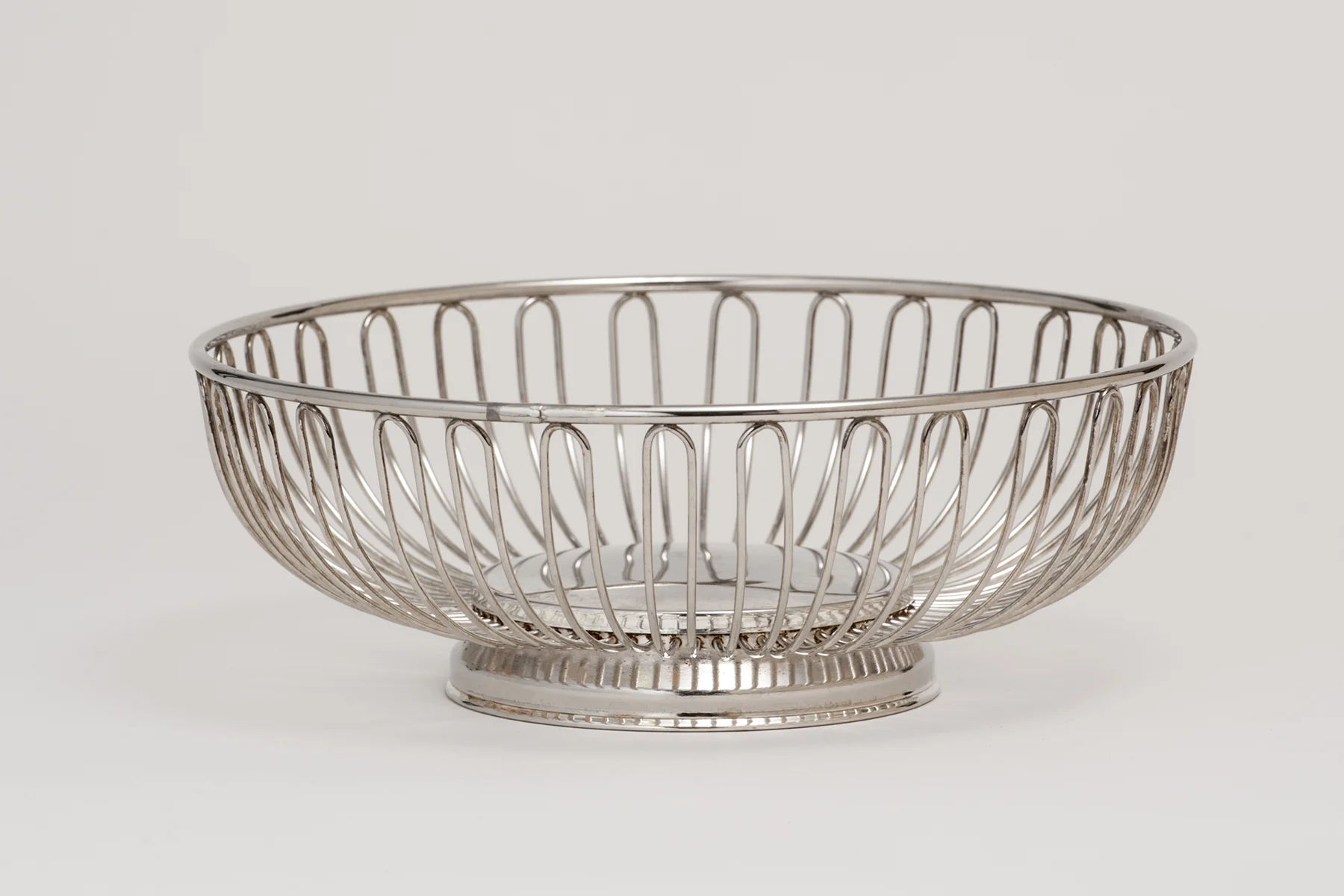 Round Silver Basket