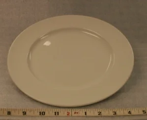 White Elegance Dinner PlateHeight 1" Width 10 1/4"$0.70
