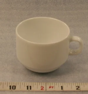 White Elegance CupHeight 2 5/8" Width 3 1/4" Volume 6 oz.$0.70