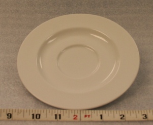 White Elegance SaucerHeight 1" Width 6 3/8"$0.70