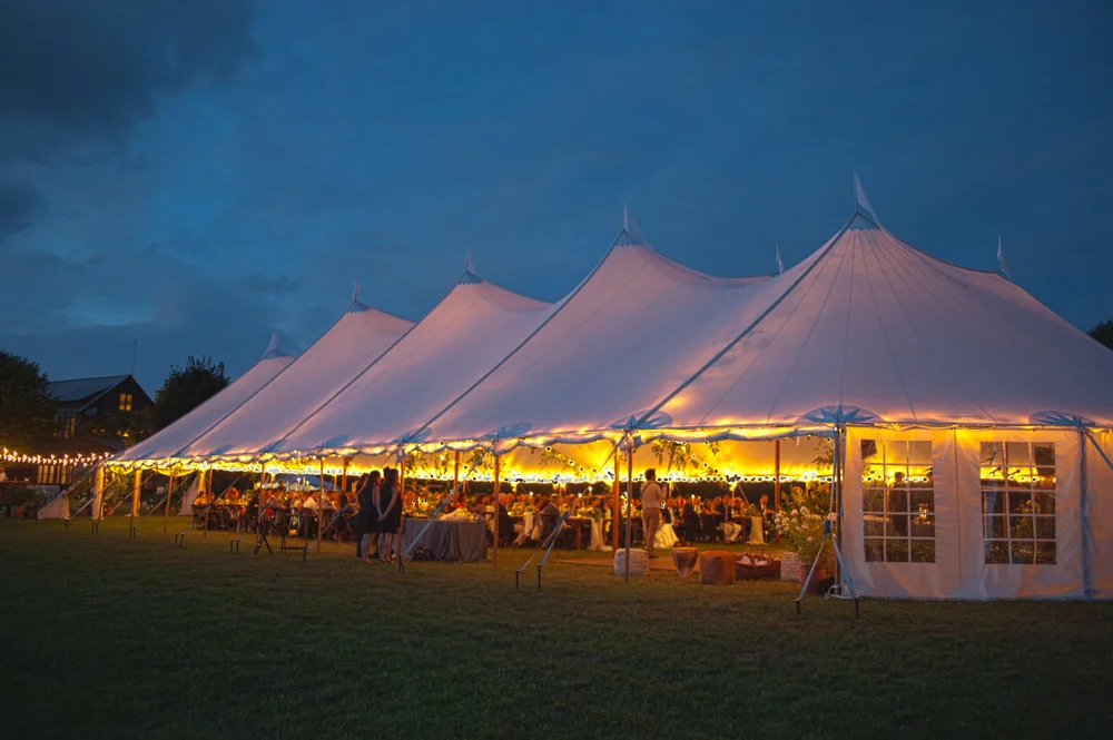 night tent wedding