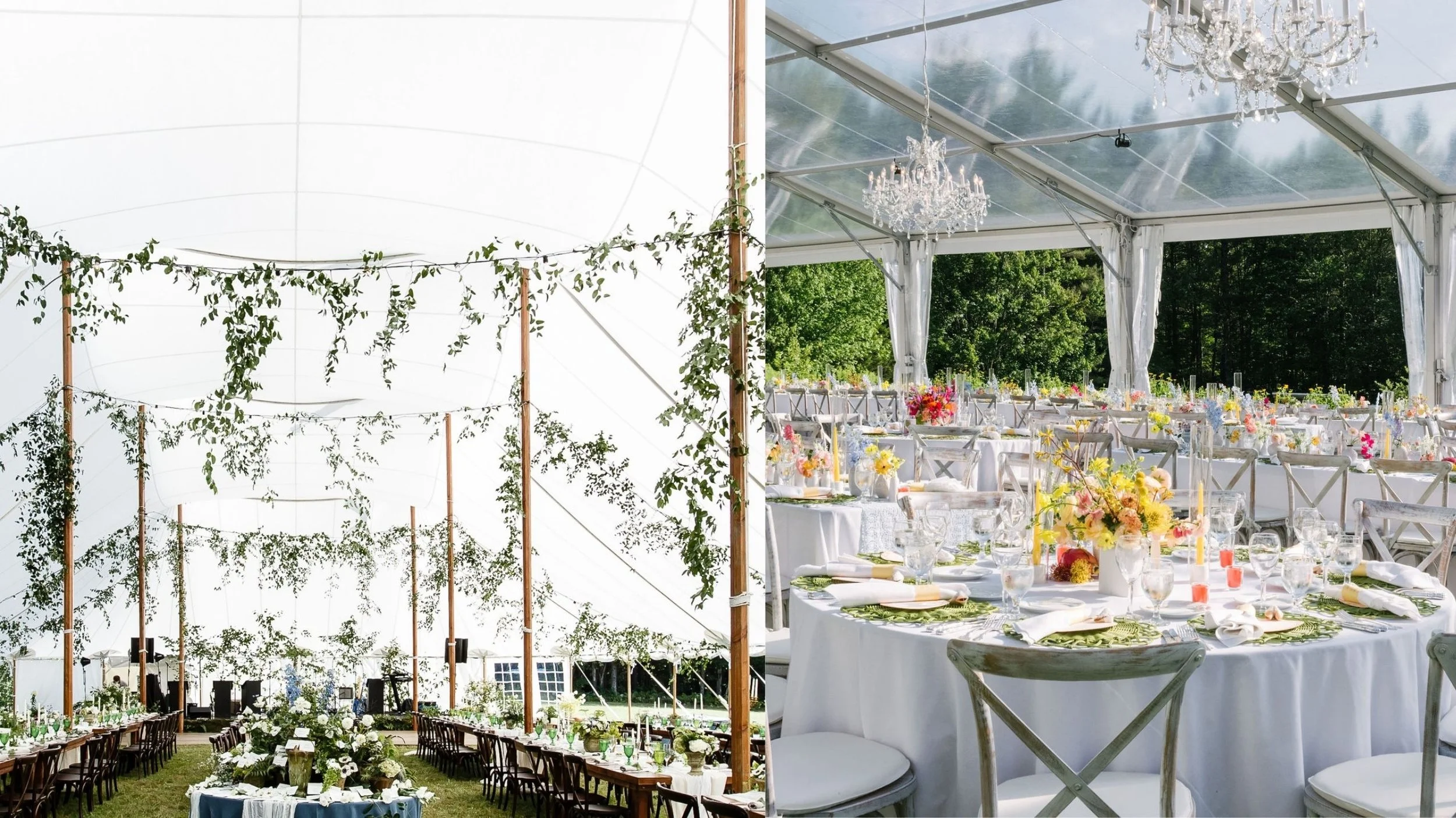 Clear Span Tents vs. Sailcloth Tents: Which Is Right for Your Vermont Wedding?