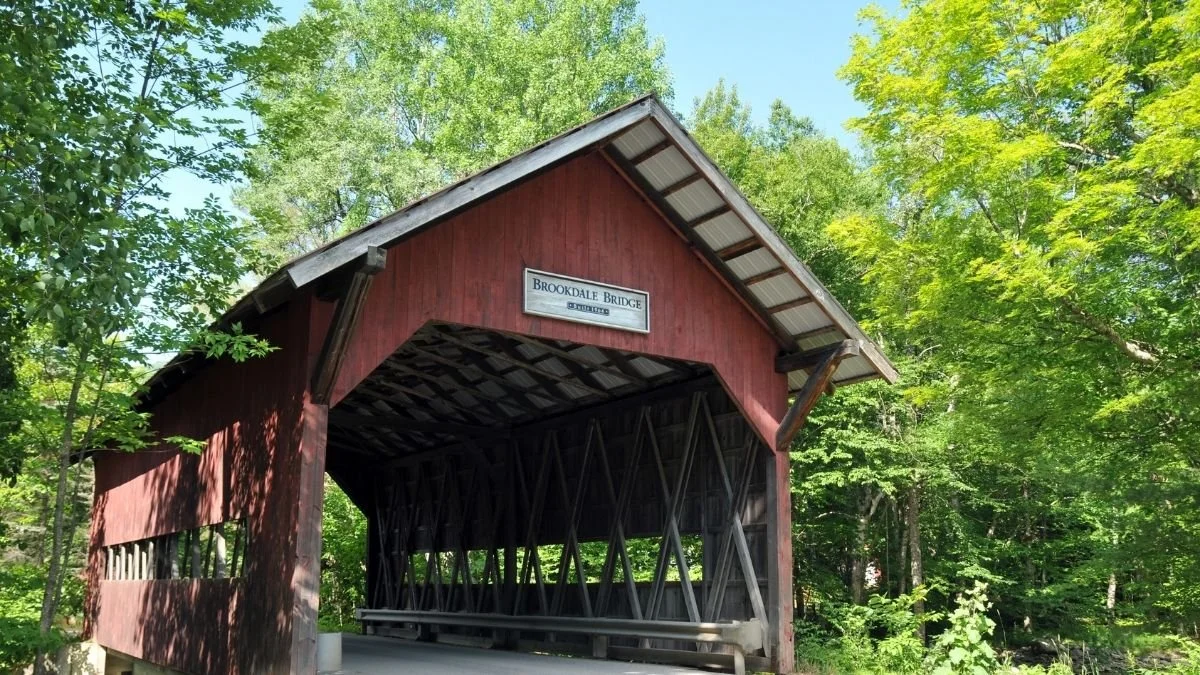 Brookdale Covered Bridge in Stowe, Vermont