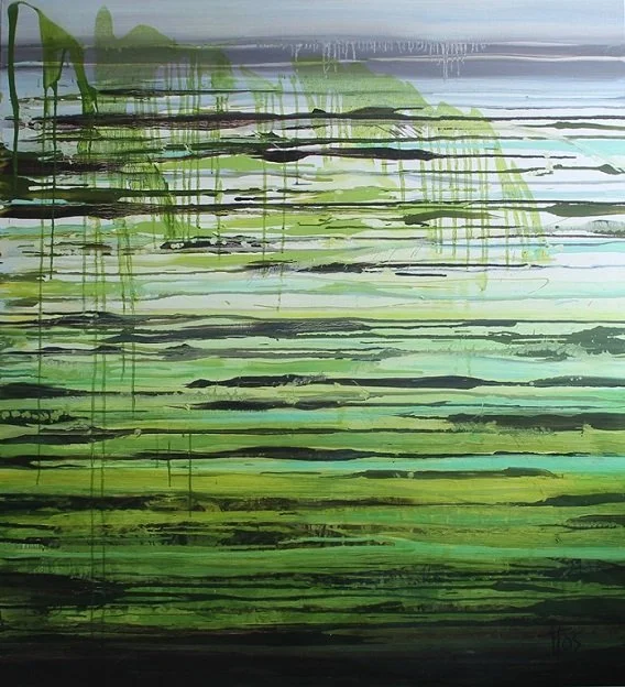 018 Zonder titel - (120x110 cm) olieverf op linne