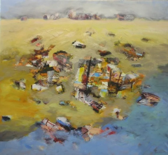 2004 serie Sporen in het landschap - (110x120cm)