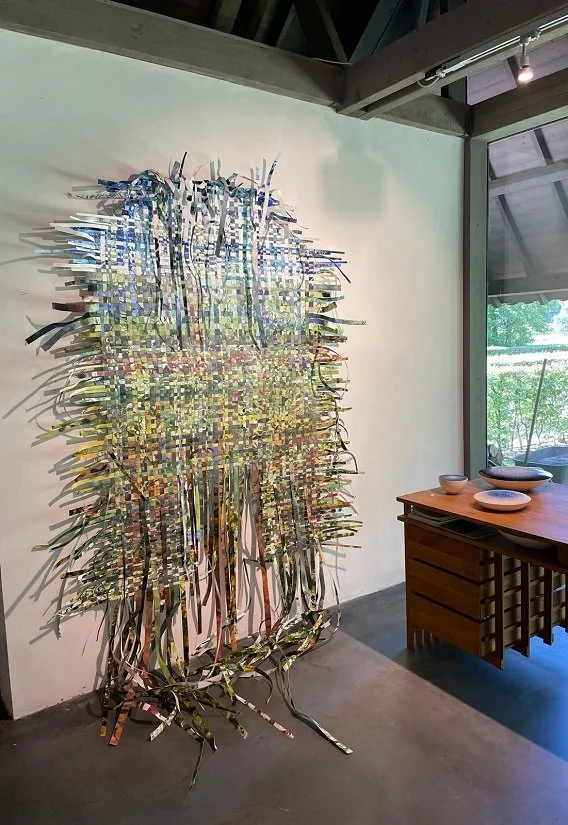 024 vlechtwerk Verweven horizon 1 - (200x160cm) galerie De Kliuw in Heeze