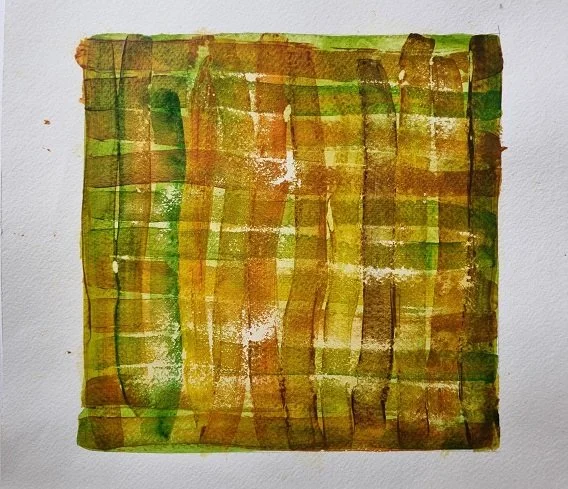 024 Grondwerk - (30x30cm) acrylverf op aquarelpapier