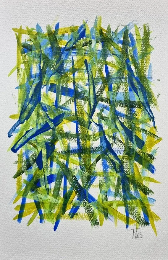 024 Grondwerk - (29x21cm) acrylverf op aquarelpapier