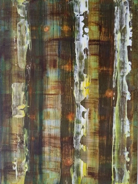 025 serie: Grondwerk 10 (verborgen aanwezig) - (20x15cm) acrylverf op mdf