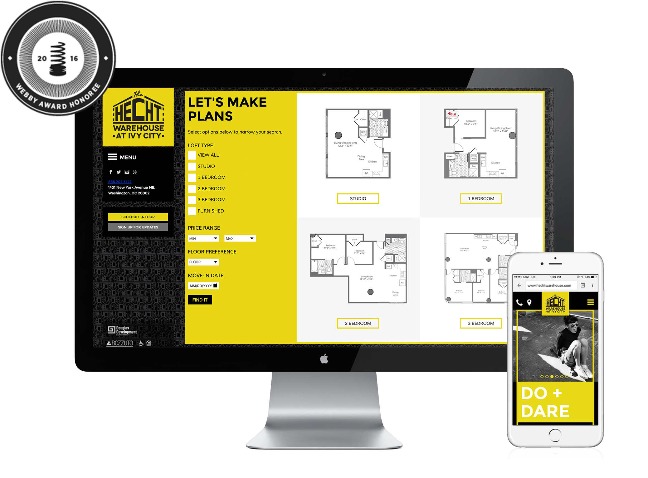 The site was named a Webby Award Honoree in 2016