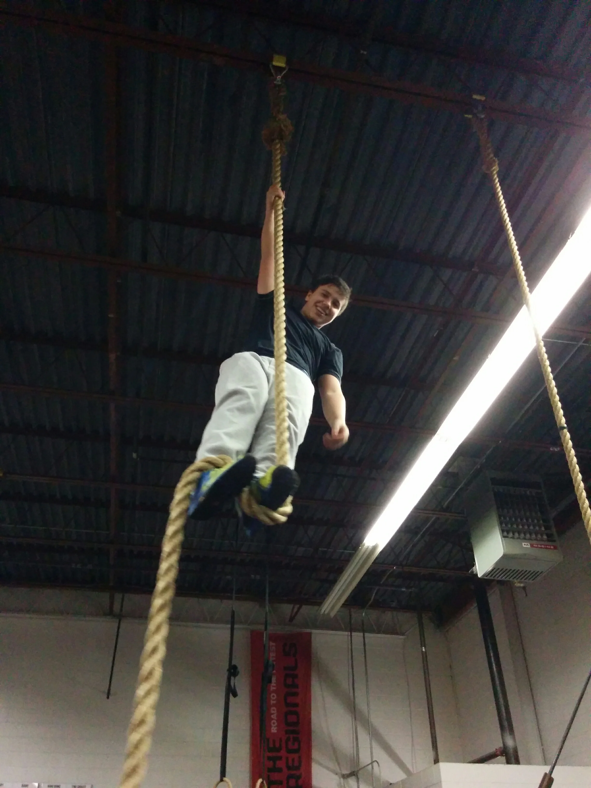 Mitchell just hanging out before youth class.