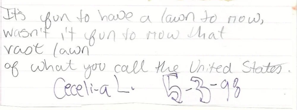 Poetry Writing Cecelia Rose Lapointe