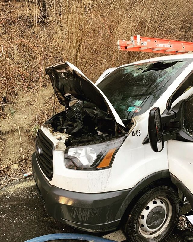 Crews this morning responded to a working vehicle fire in Scott Township. No injuries were reported and crews were able to quickly extinguish the fire. #firedept #onscene #vehiclefire
