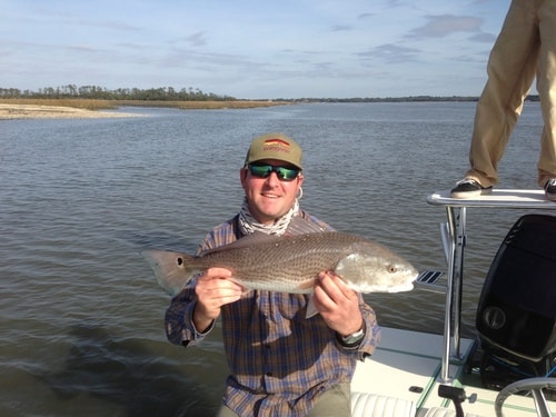 Capt. Braden Powell with a Charleston Redfish
