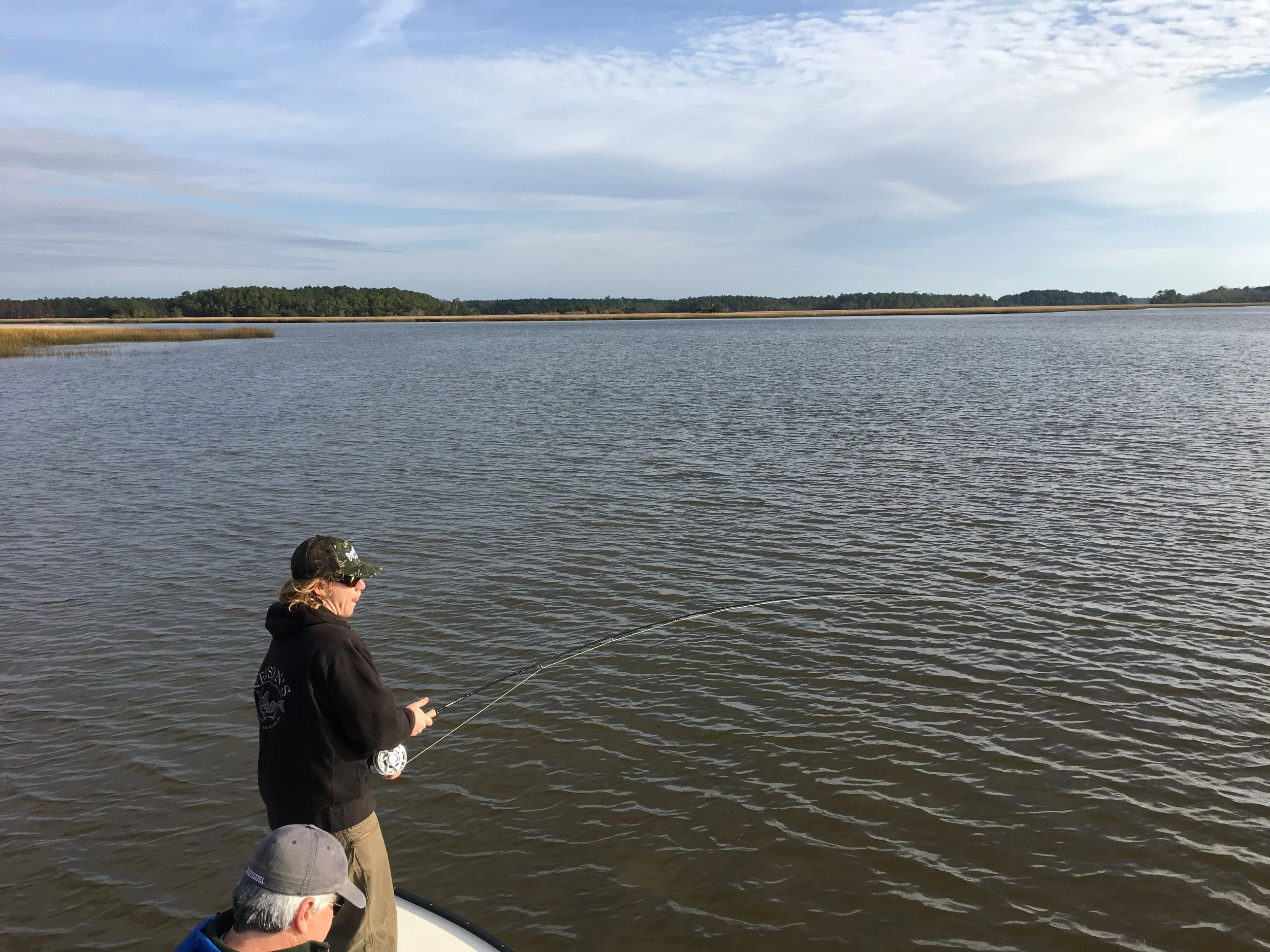 Low tide fly fishing in Charleston, SC