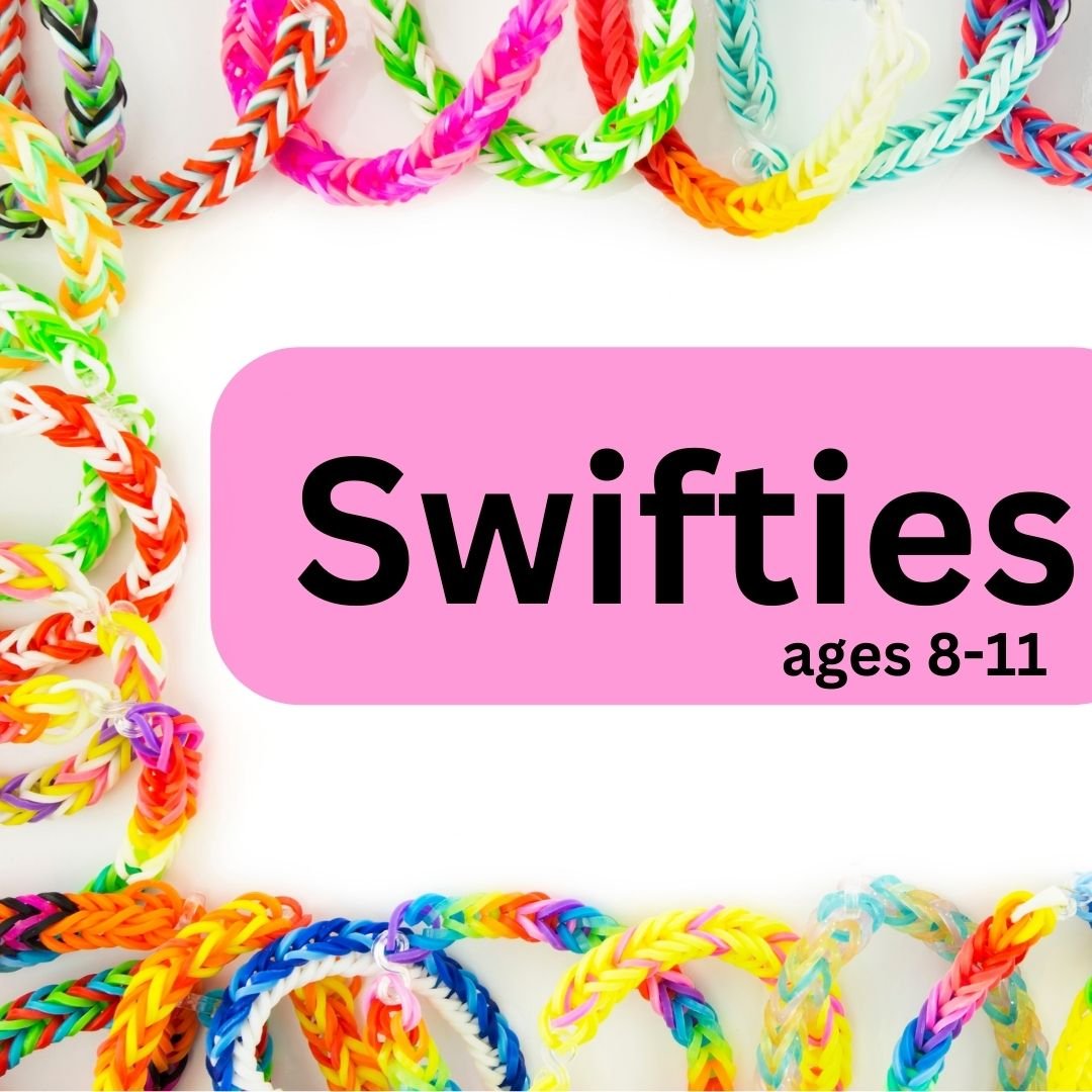  Calling all Swifties!&nbsp; Learn how to make all the friendship bracelets, including beading, knotting and weaving.&nbsp; Each day we’ll also make Swifty-inspired crafts.&nbsp;  July 15-19  9am-noon  Ages 8-11 