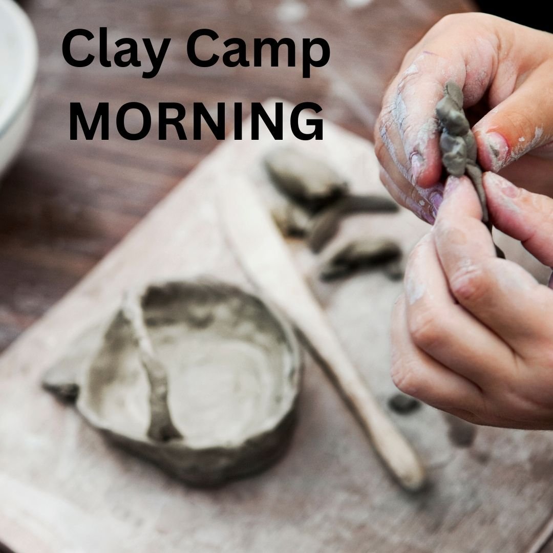  Kids will explore hand-building and wheel work in this four-day camp (there is no class on Wednesday so the pieces can be fired in the kiln). Two days of wet work, and two days of glazing and painting. $125, all supplies included. This camp is locat