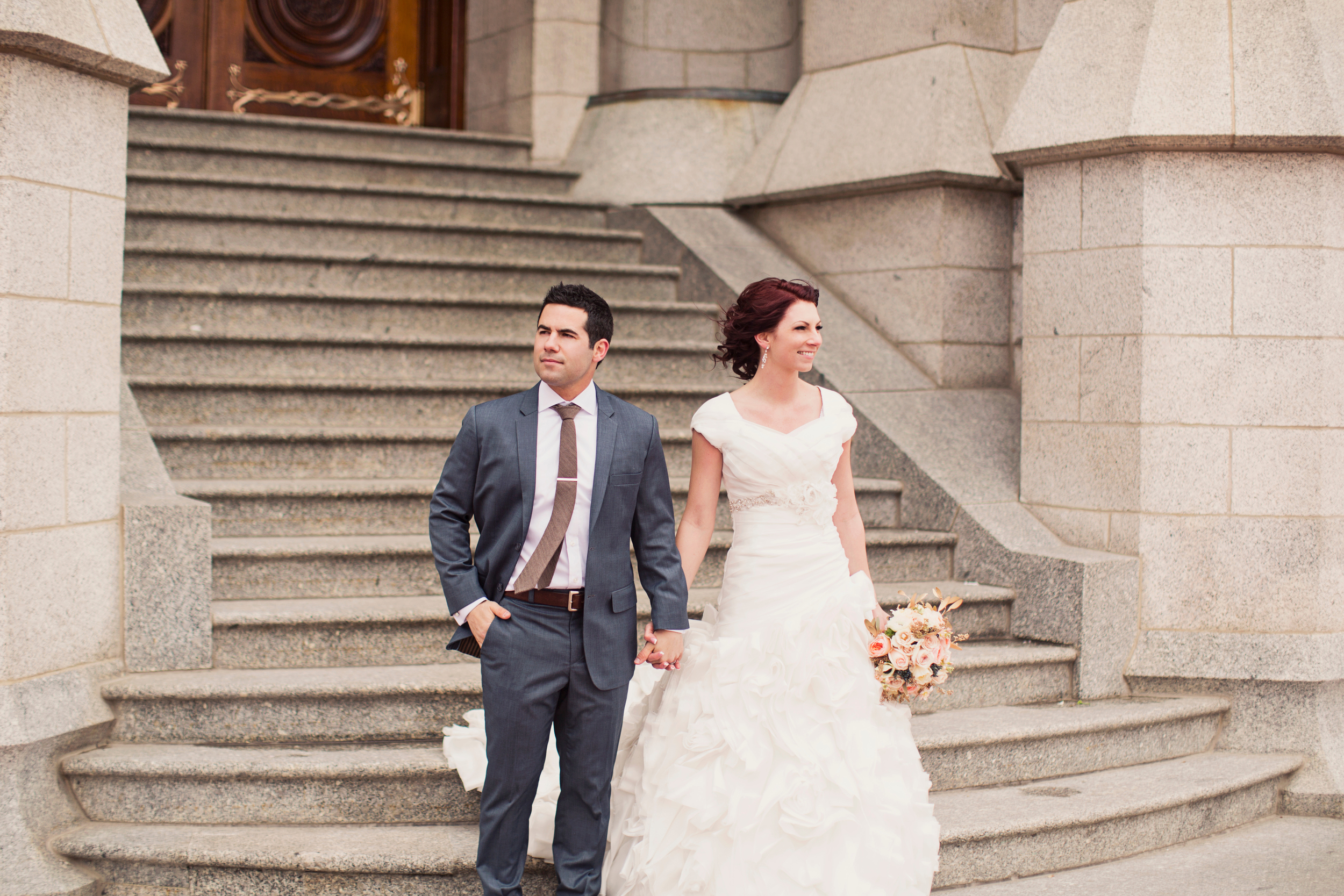 Gallivan Center Wedding | Salt Lake City Temple Wedding Ceremony | Michelle Leo Events | Alixann Loosle Photography