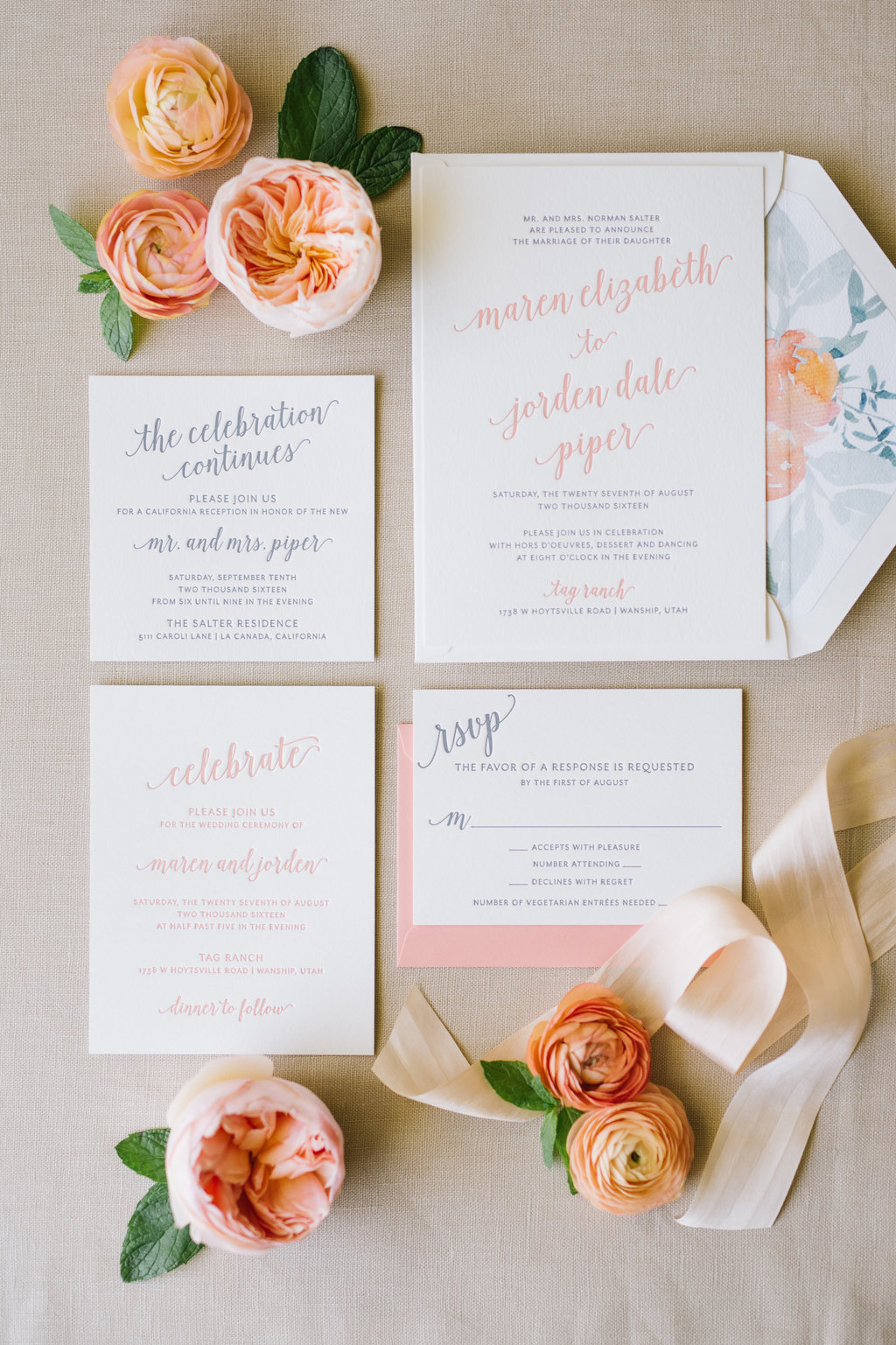 Invitation Wording Guide with Aerialist Press & Foiled Invitations | Letterpress Wedding Invitations | Michelle Leo Events | Utah Event Planner and Designer | Heather Nan Photography