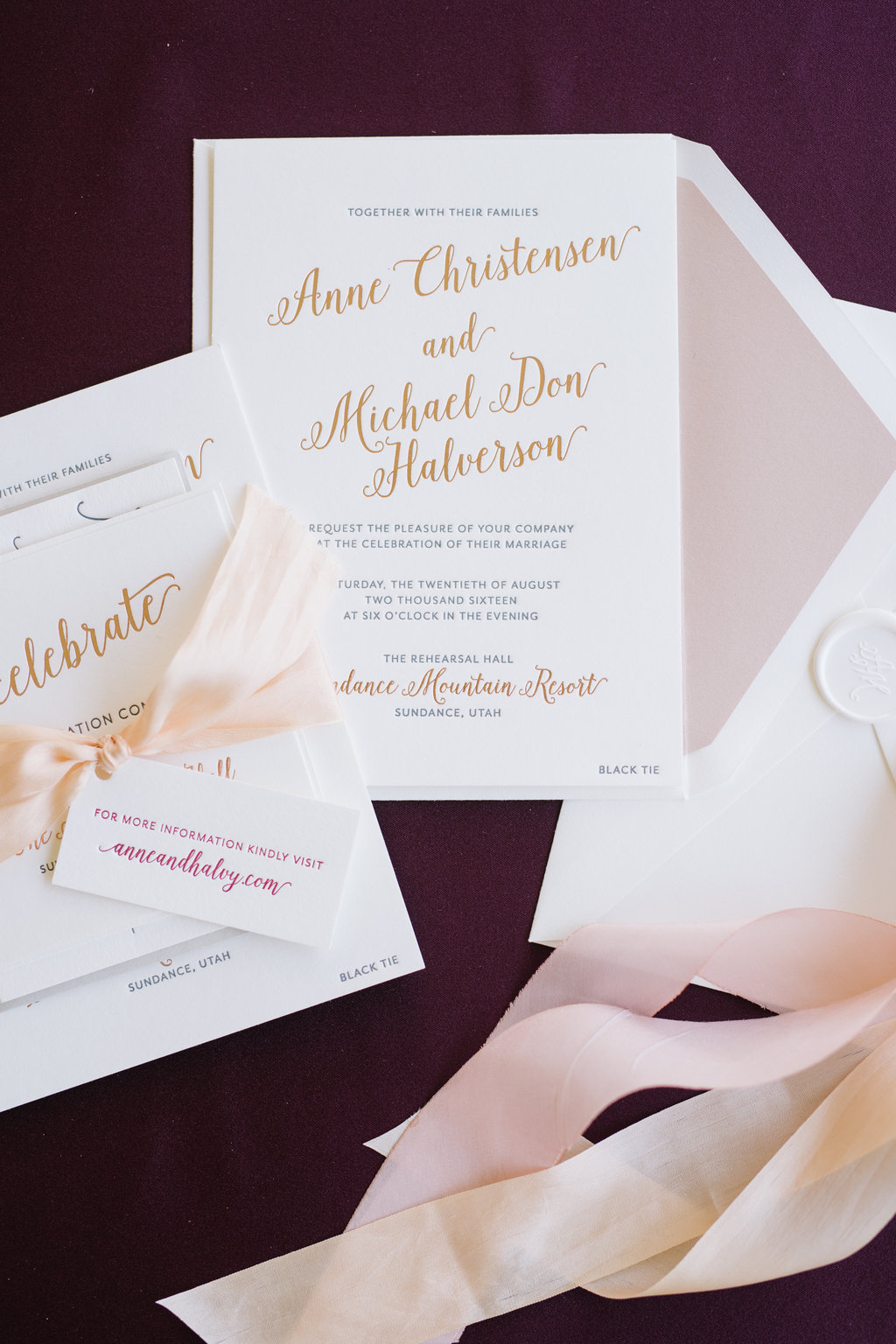 Invitation Wording Guide with Aerialist Press & Foiled Invitations | Letterpress Wedding Invitations | Michelle Leo Events | Utah Event Planner and Designer | Heather Nan Photography