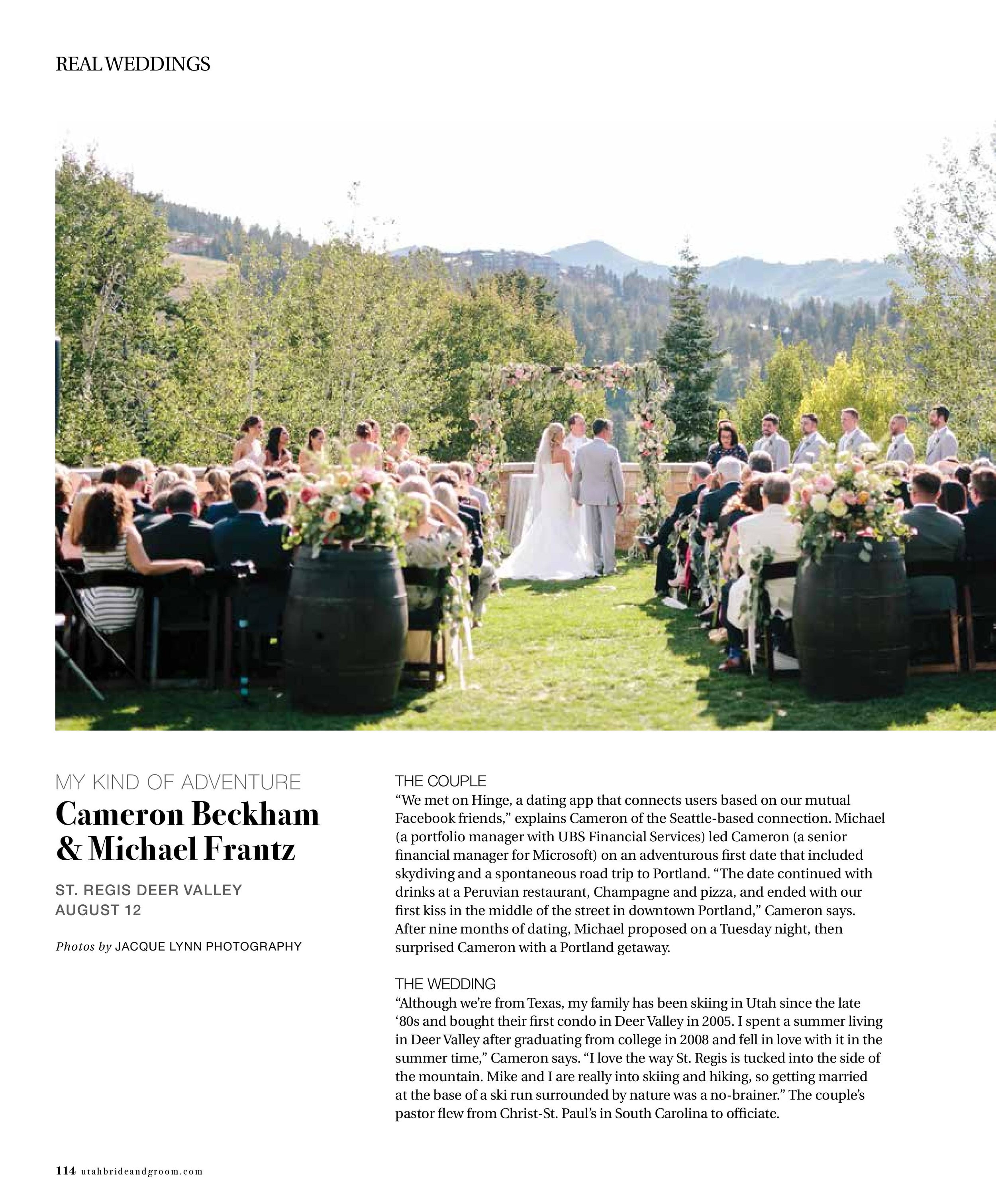 Summer Wedding at St. Regis Deer Valley | Love is an Adventure | Blush and Rose Gold Wedding | Michelle Leo Events | Utah Event Planner and Designer | Jacque Lynn Photography