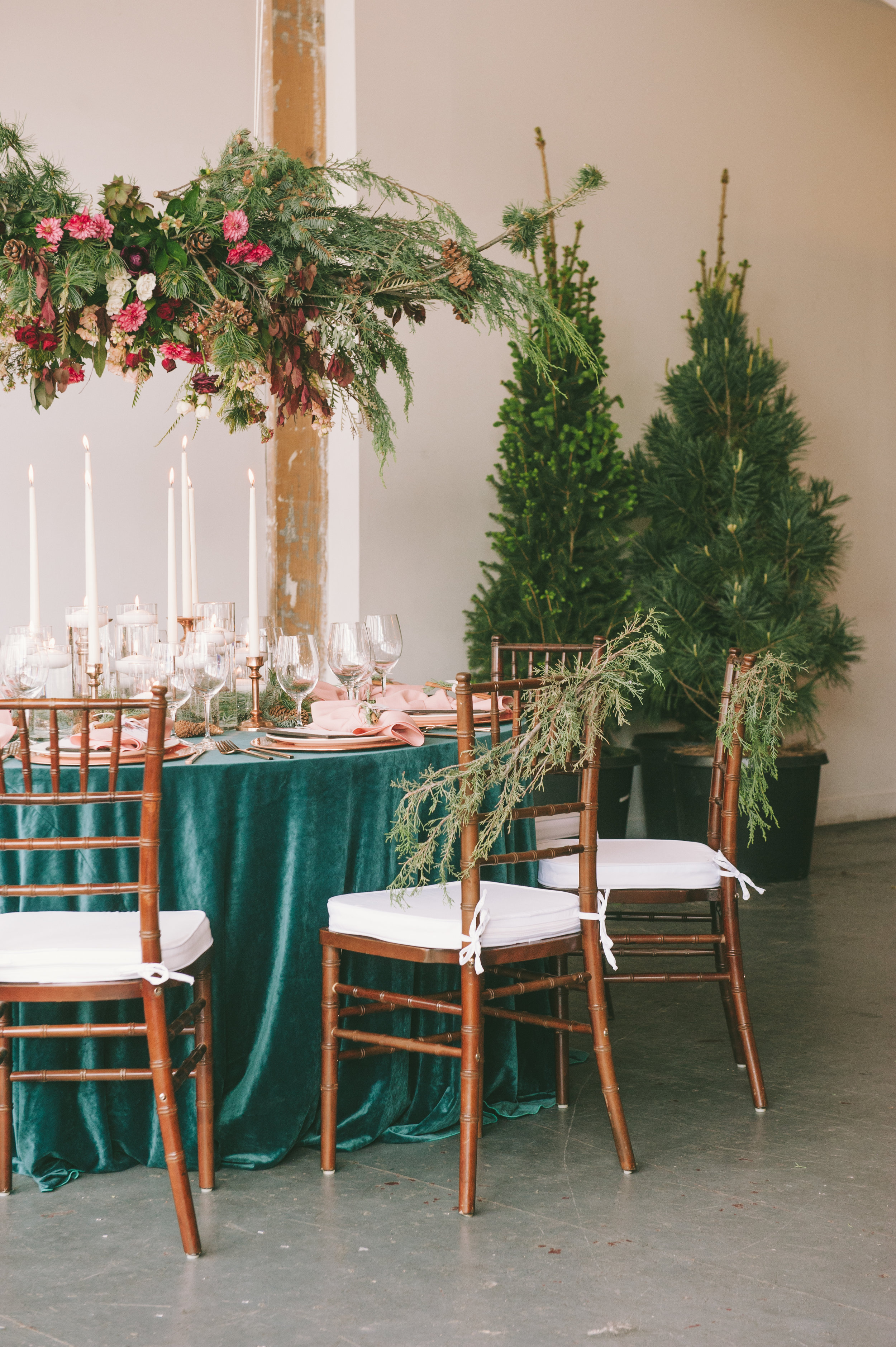 Winter Wedding Inspiration | Burgundy Wedding | Emerald Green Decor | Utah Bride &amp; Groom Magazine | Michelle Leo Events | Utah Event Planner and Designer | Rebekah Westover Photography