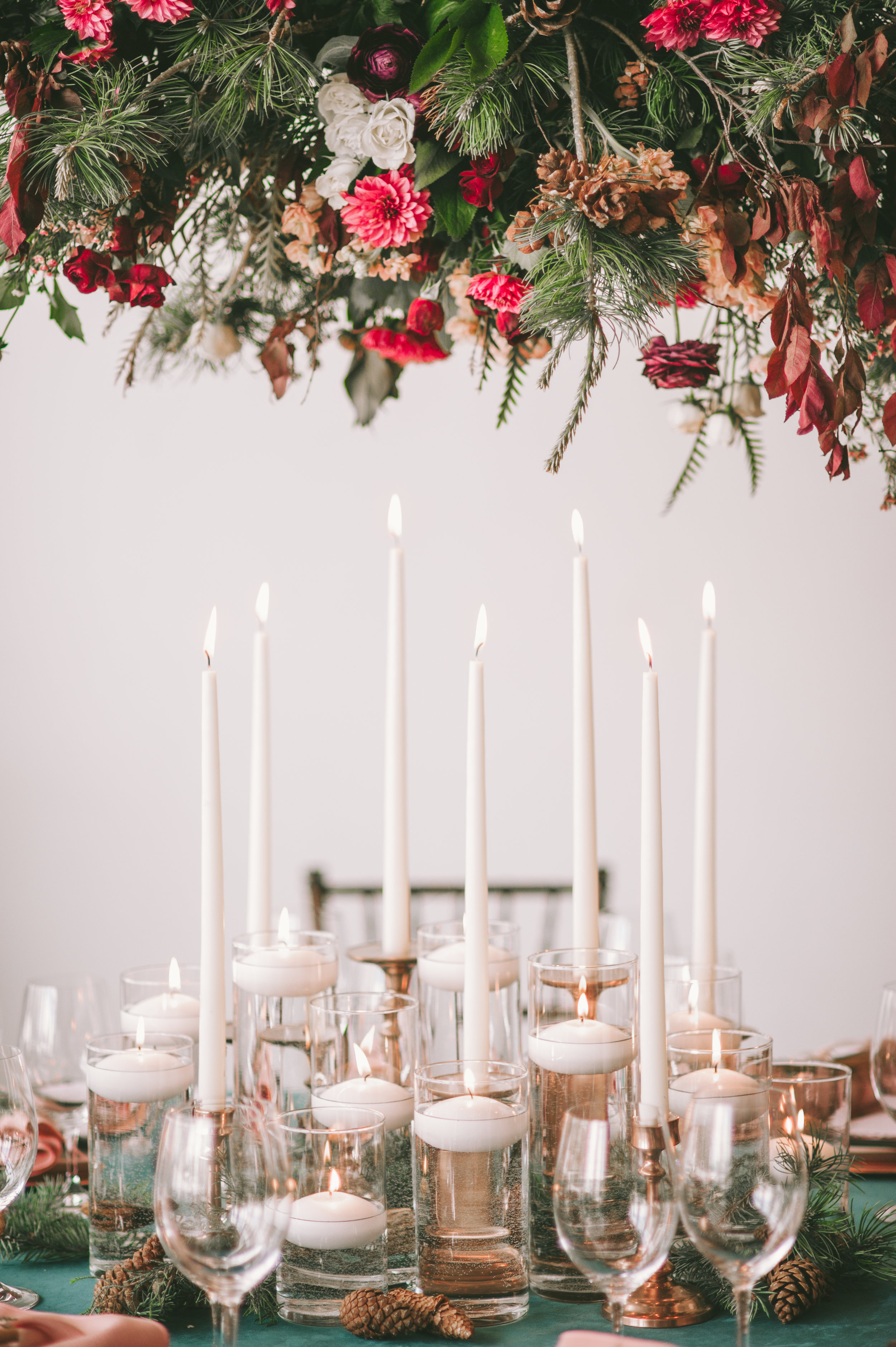 Winter Wedding Inspiration | Burgundy Wedding | Emerald Green Decor | Utah Bride &amp; Groom Magazine | Michelle Leo Events | Utah Event Planner and Designer | Rebekah Westover Photography