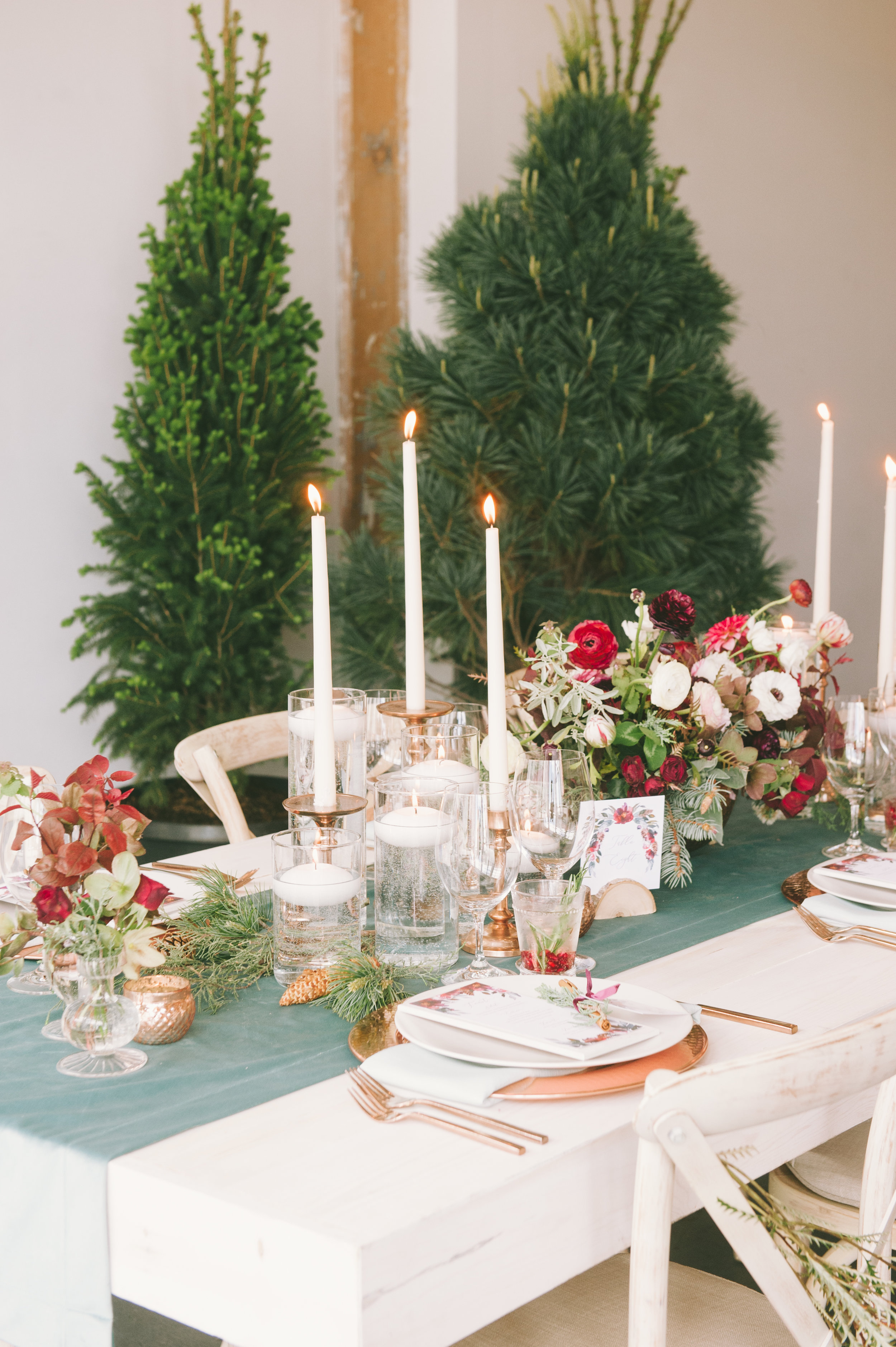 Winter Wedding Inspiration | Burgundy Wedding | Emerald Green Decor | Utah Bride &amp; Groom Magazine | Michelle Leo Events | Utah Event Planner and Designer | Rebekah Westover Photography