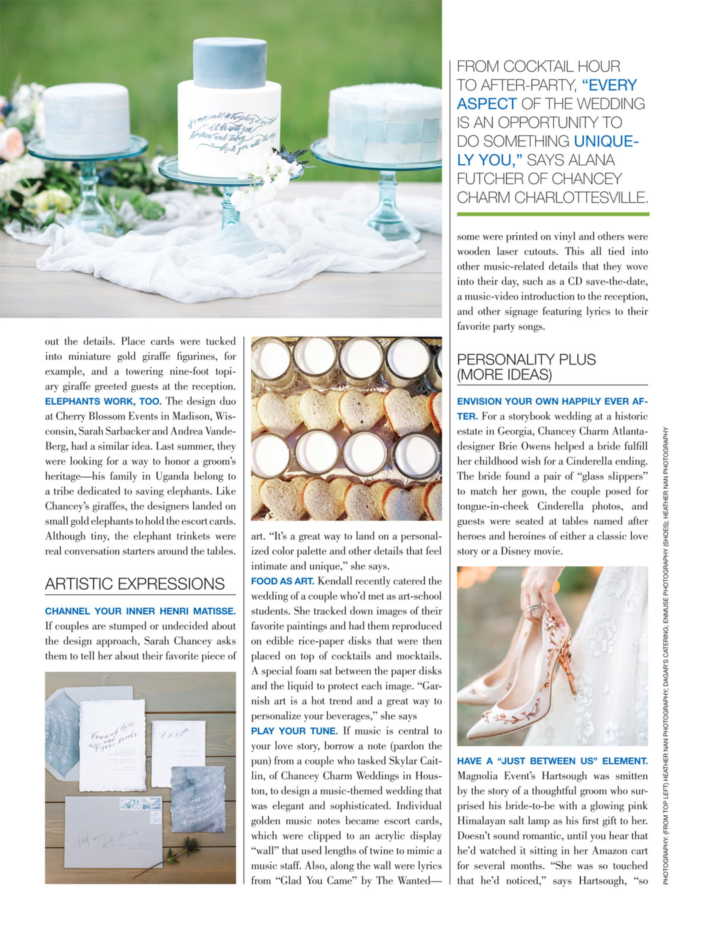 Bridal Guide Magazine Feature | Personalizing Your Wedding | Michelle Leo Events | Utah Event Planner and Designer 