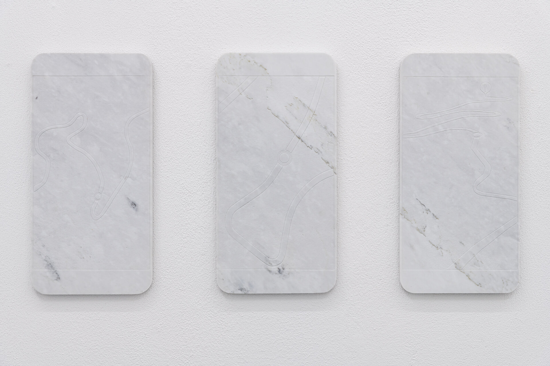 On Route Lukas Liese marble Relief contemporary art.jpg