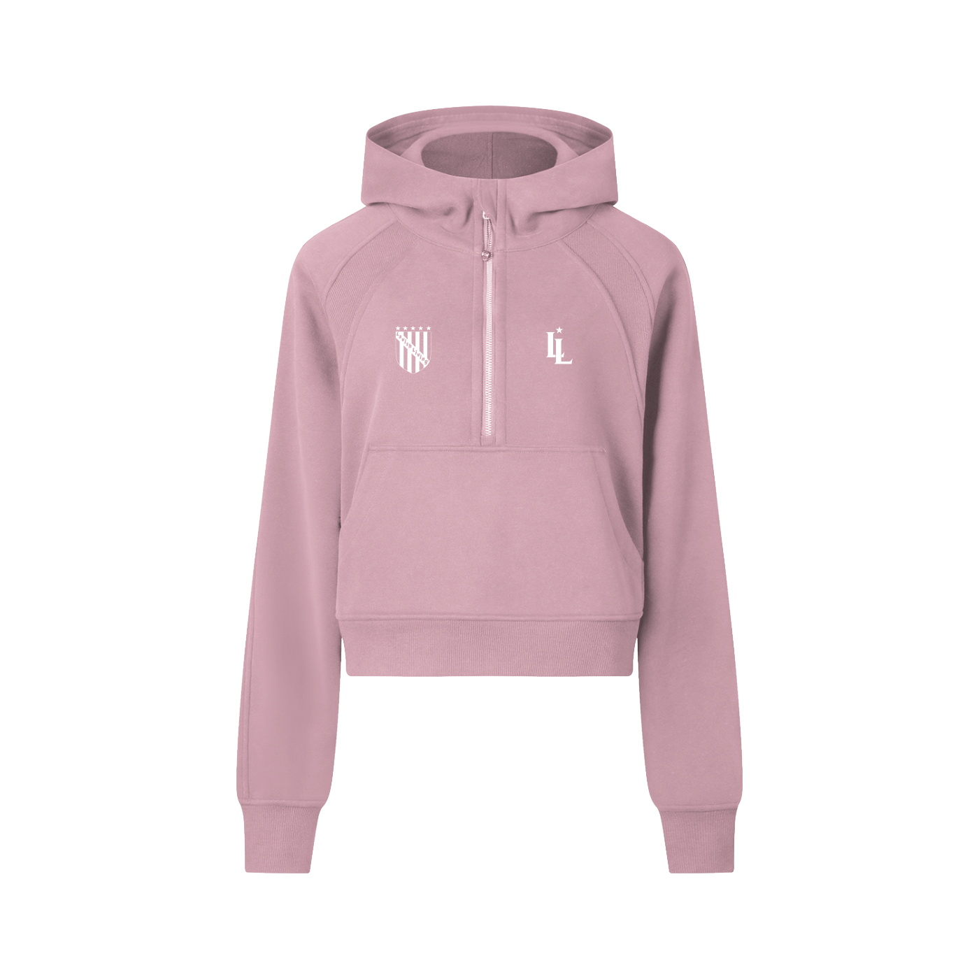 Lavish Cropped Half-Zip Hoodie