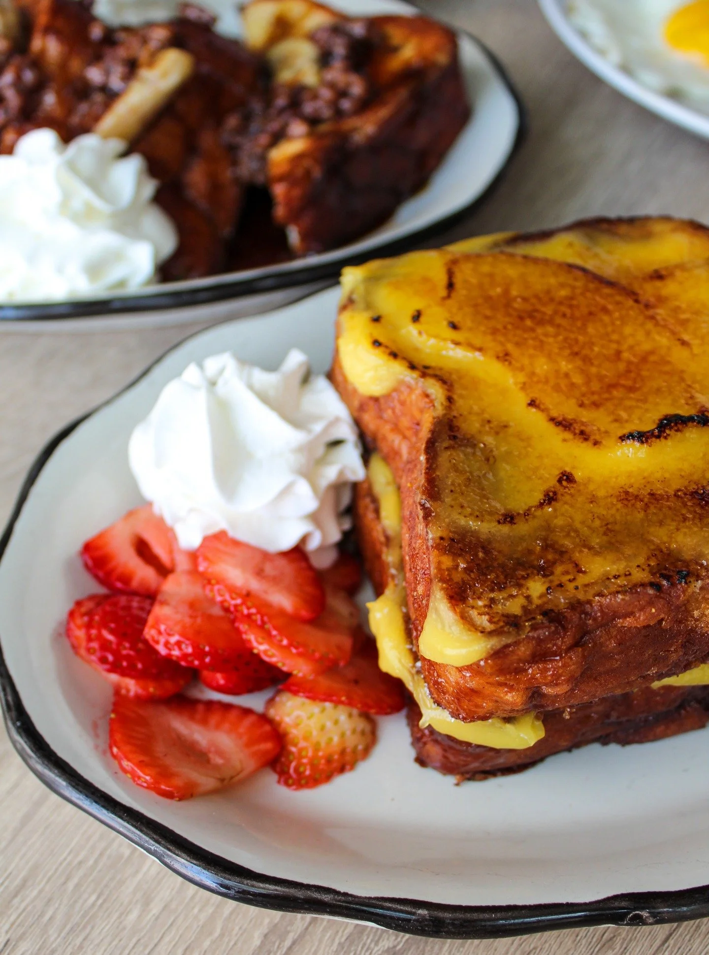 Another new item on our menu at our Albany location you wont regret trying - Creme Brulé French Toast made with our cinnamon swirl bread ๐คค