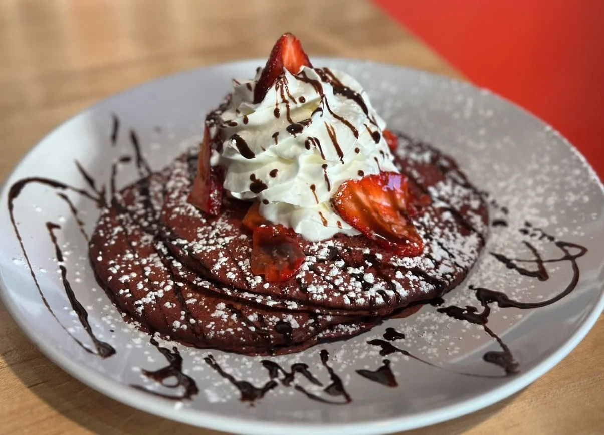 Be our valentine all weekend long ๐๐นโค๏ธ Red velvet pancakes on special this weekend, time to brunch ๐ฅ