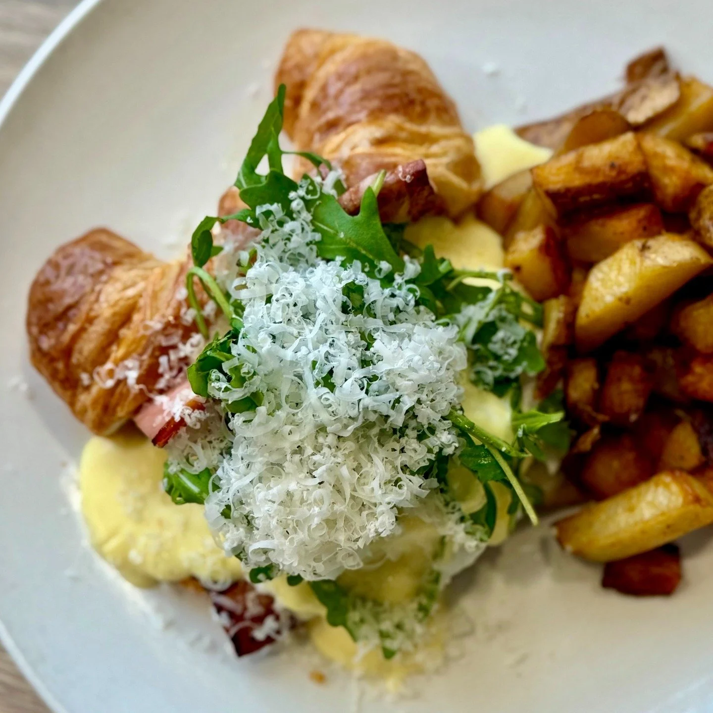 Weekend specials! Stuffed croissant benedict and tiramisu french toast 🥐☕ Come get your come brunch on this weekend, specials available at all 3 locations.