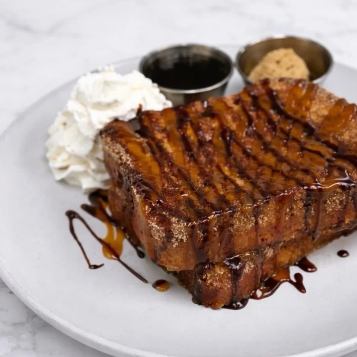 Weekend specials 🥞 Steak and Avocado Benedict and Churro French toast. Grab a friend and come get your brunch on with us 🥂 Specials available at all locations.