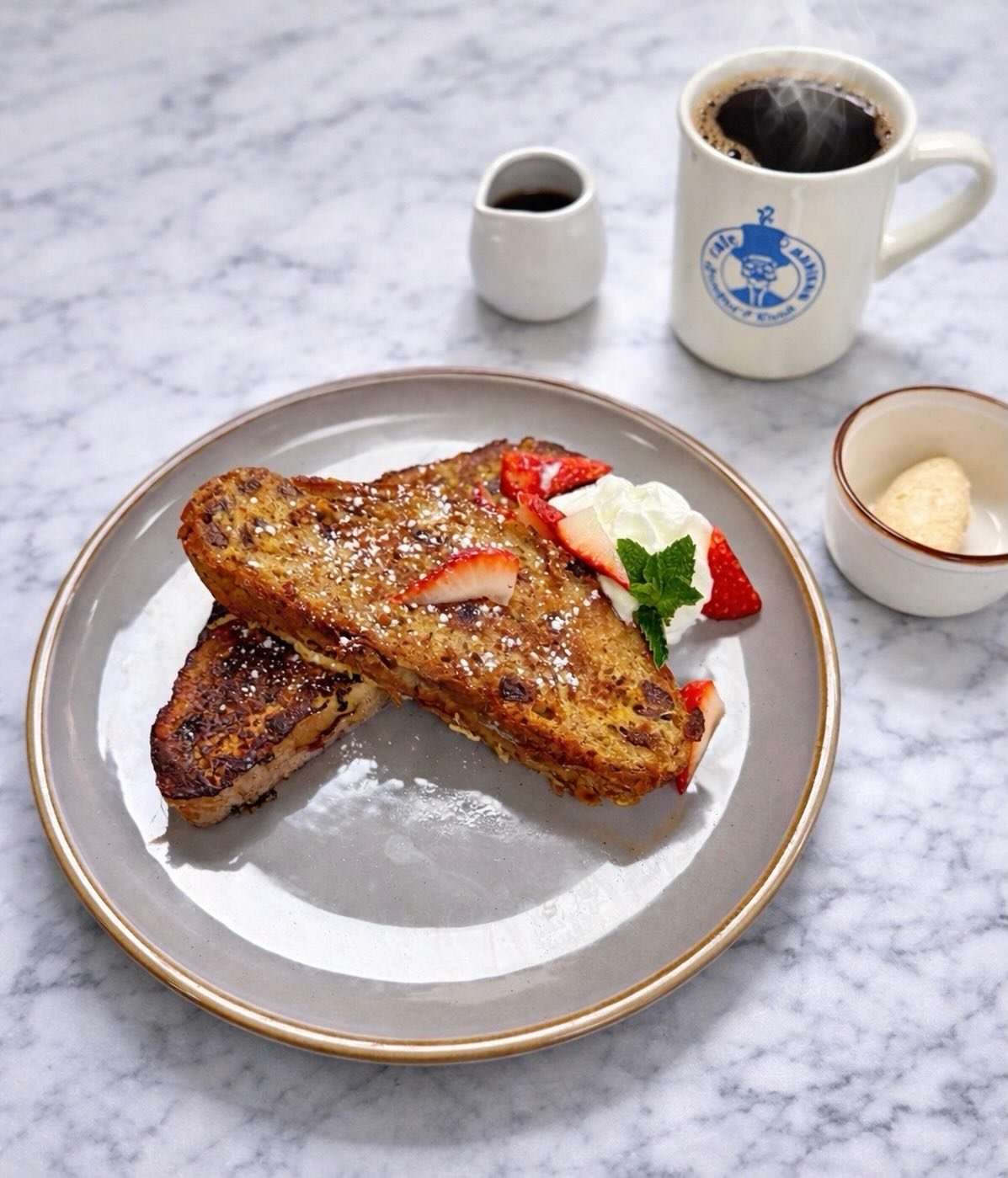 Irish soda bread French toast on special this weekend ☘️🇮🇪🥞🥂Available at all locations from Friday-Tuesday.