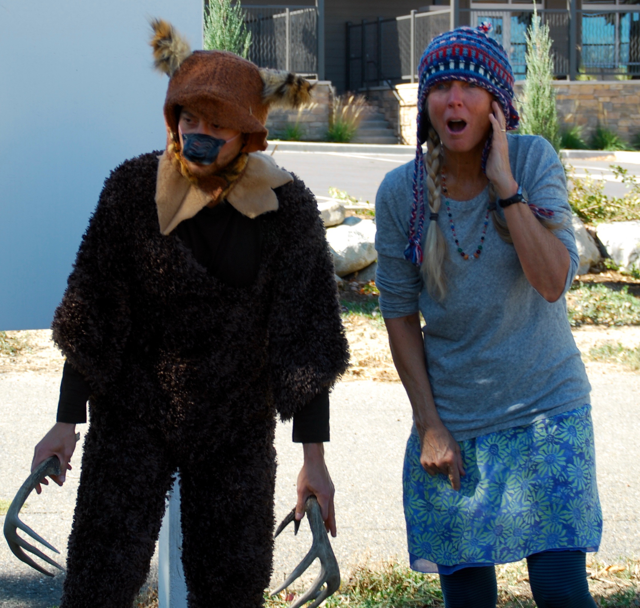 At Halloween we put on skits and activities for all the students. Playing, acting, engaging, and creating community are what makes Running River such a fun place to work!