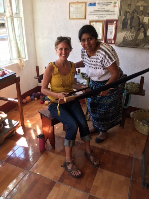 Learning to weave in Guatemala on our family's 8 month journey.