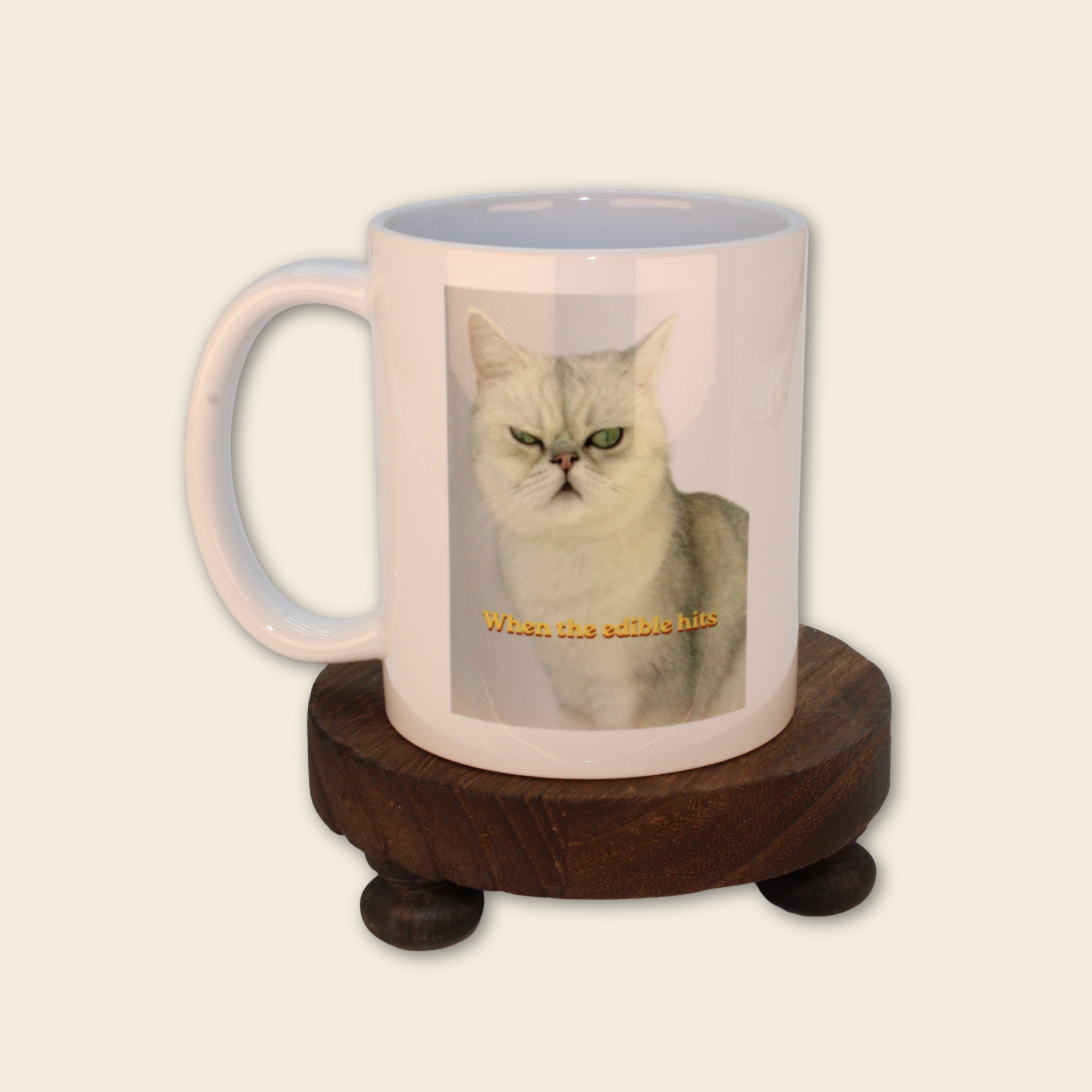Tucci — "When the Edible Hits" Mug