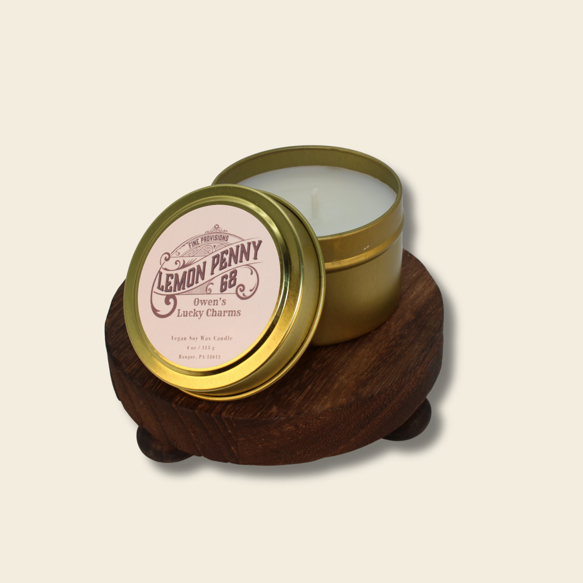 Owen's Lucky Charms Gold Tin Candle
