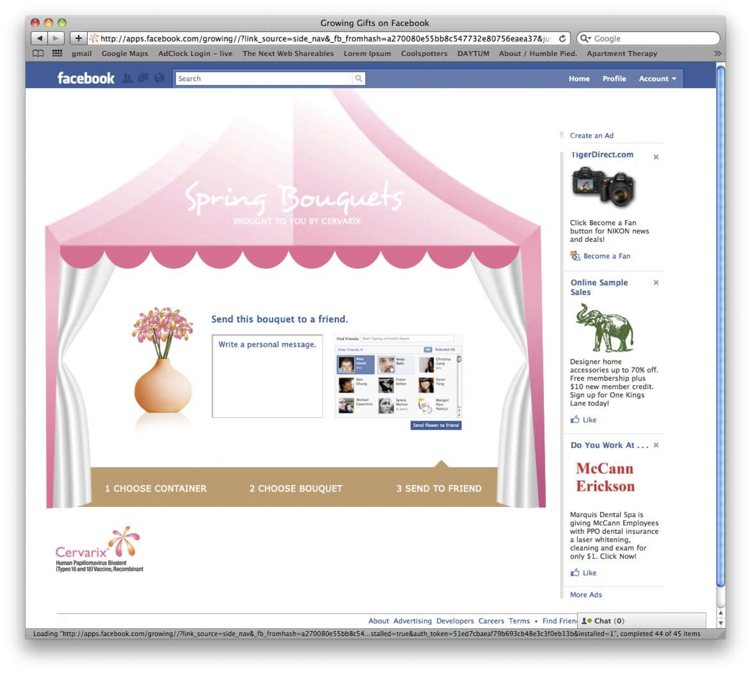 Cervarix Spring Bouquets Unidcated Social awareness concept