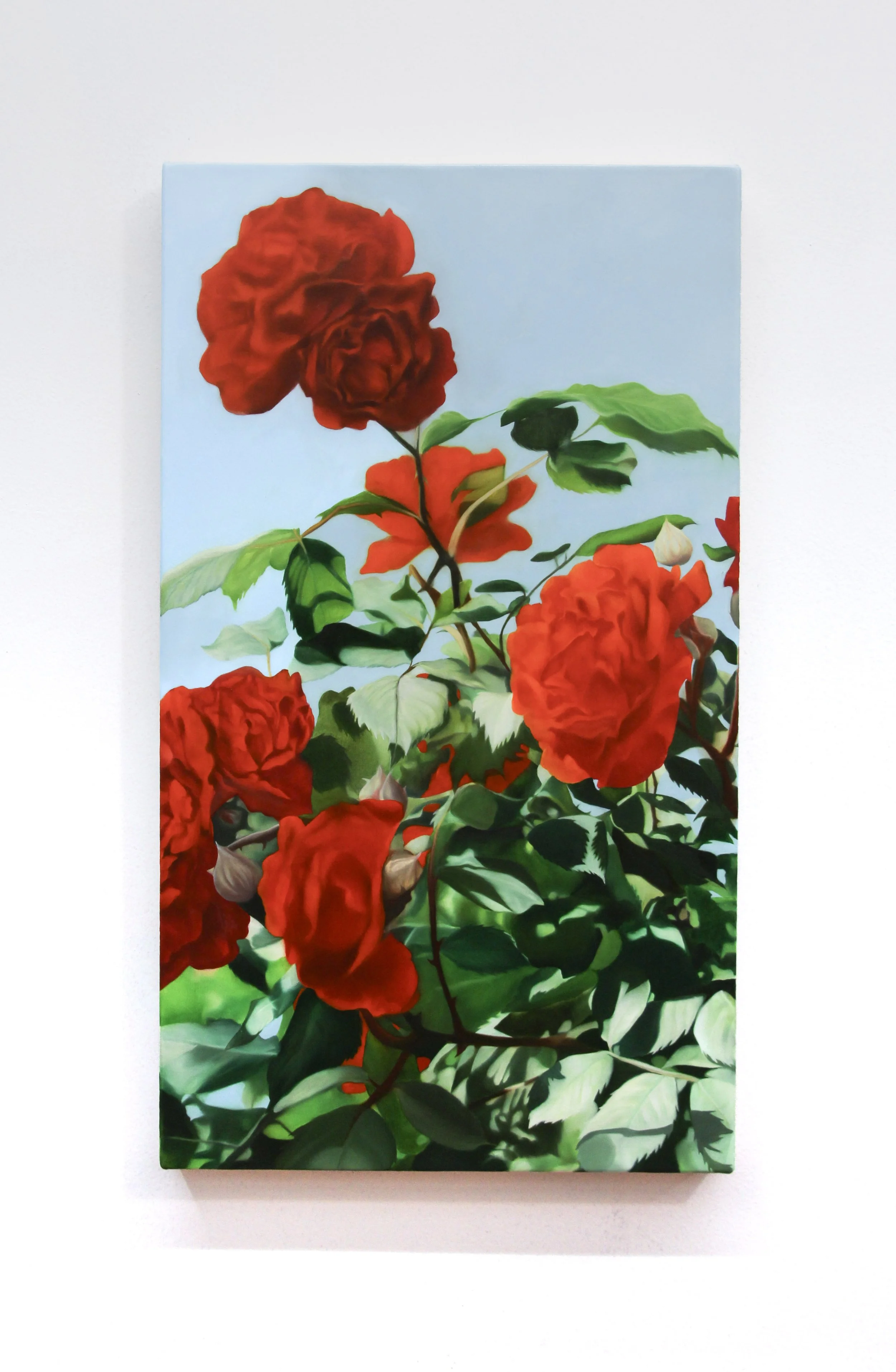   Mister Lincoln , 2024, oil on canvas, 28 x 16 in 