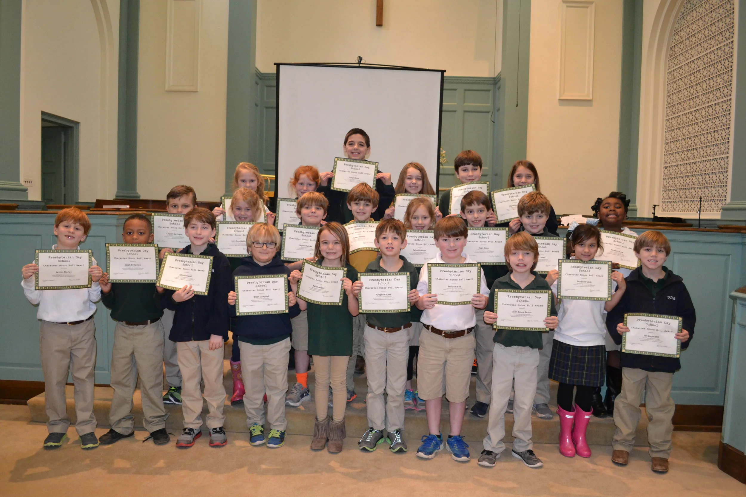 2nd grade character honor roll