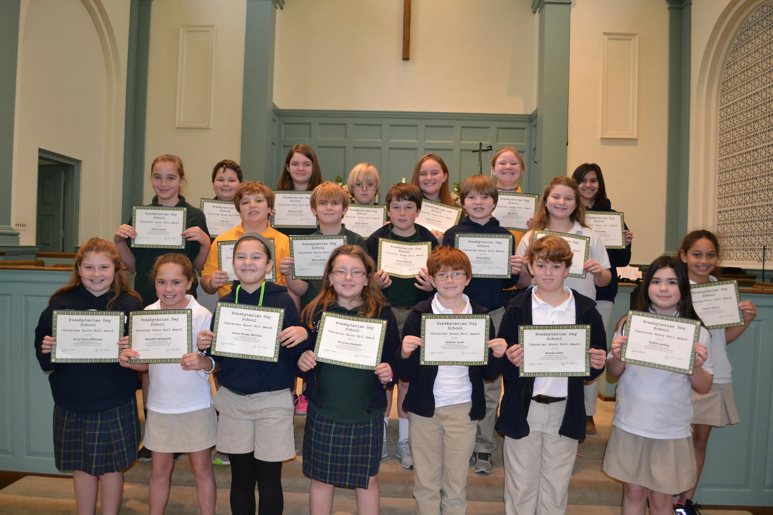 4th grade character honor roll